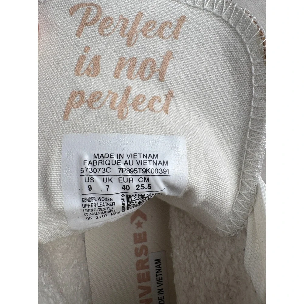 Converse Chuck Taylor All Star Move Platform Leather Sherpa Peach Womens 9 - Picture 4 of 9